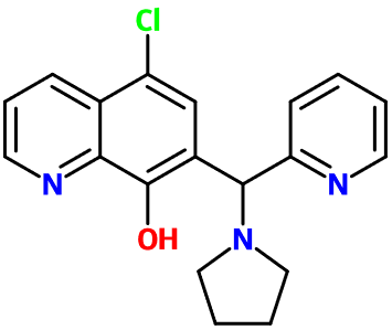 (image for) MC080107 5-Chloro-7-[2-pyridinyl(1-pyrrolidinyl)methyl]-8-quinol